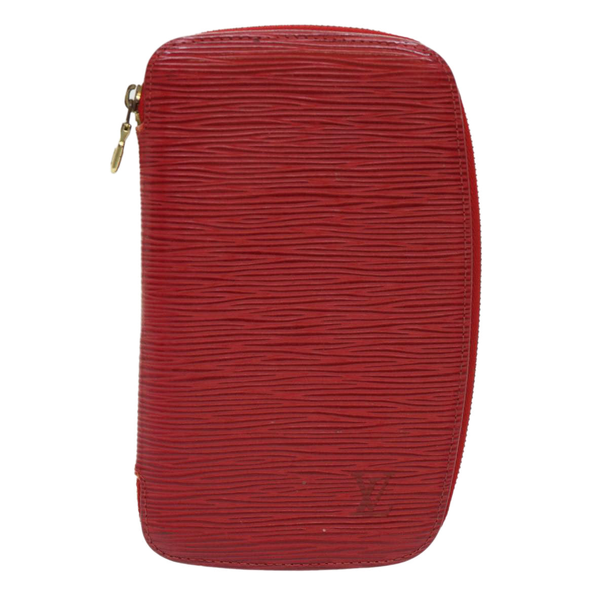 LOUIS VUITTON Epi Agenda Geode Wallet Red M63877 LV Auth 47234