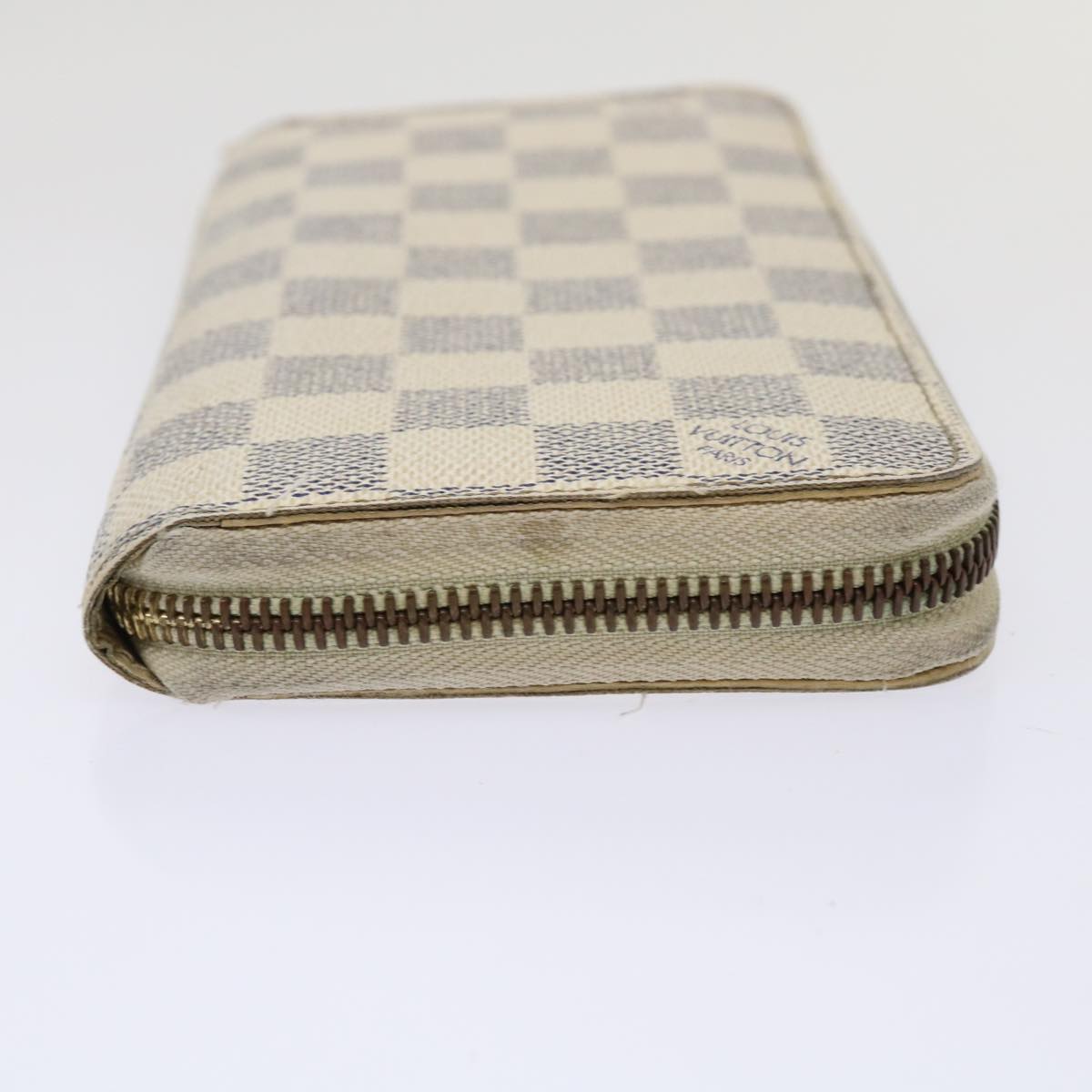 LOUIS VUITTON Damier Azur Zippy Wallet Long Wallet N63503 LV Auth 47247