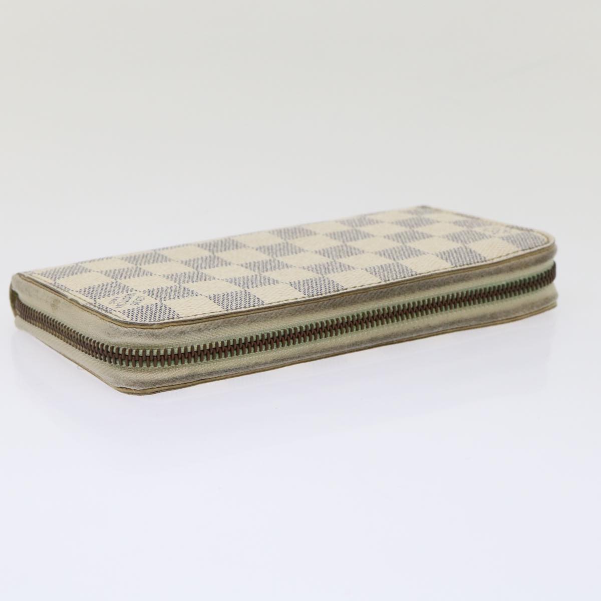 LOUIS VUITTON Damier Azur Zippy Wallet Long Wallet N63503 LV Auth 47247