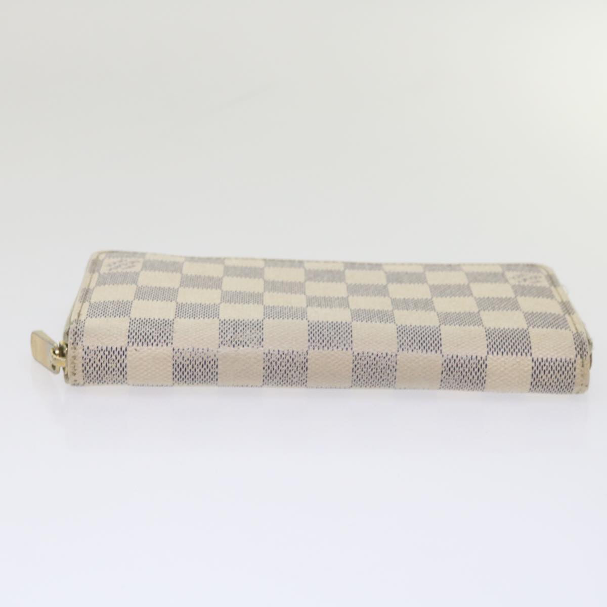 LOUIS VUITTON Damier Azur Zippy Wallet Long Wallet N63503 LV Auth 47247