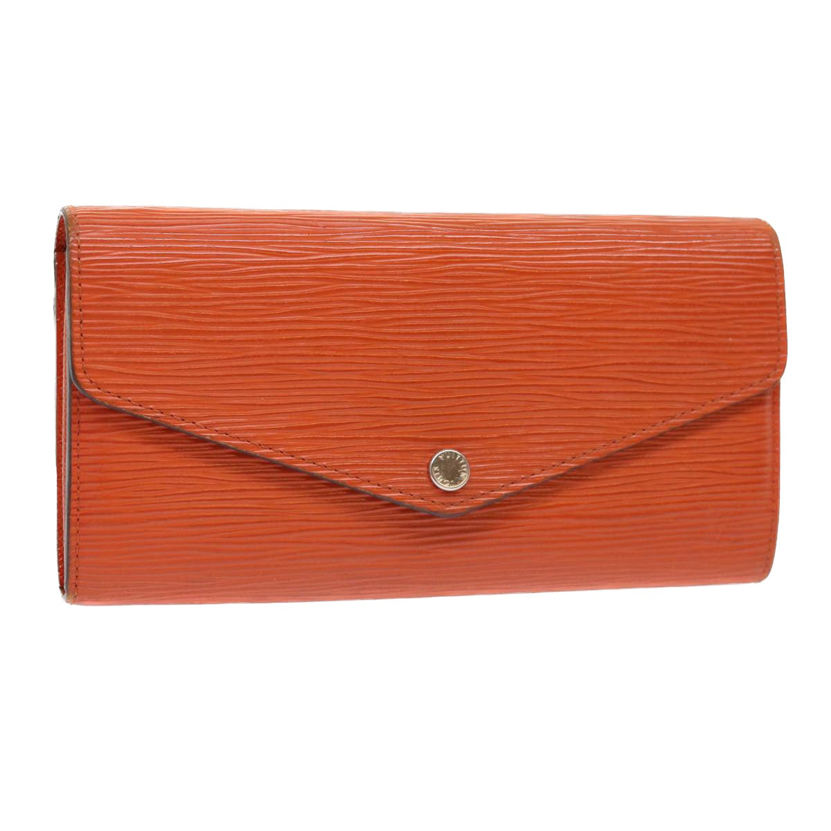 LOUIS VUITTON Epi Portefeuille Sarah Long Wallet Orange M60584 LV Auth 47252