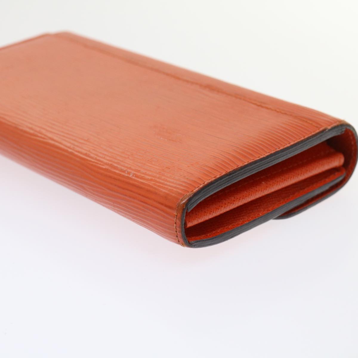 LOUIS VUITTON Epi Portefeuille Sarah Long Wallet Orange M60584 LV Auth 47252