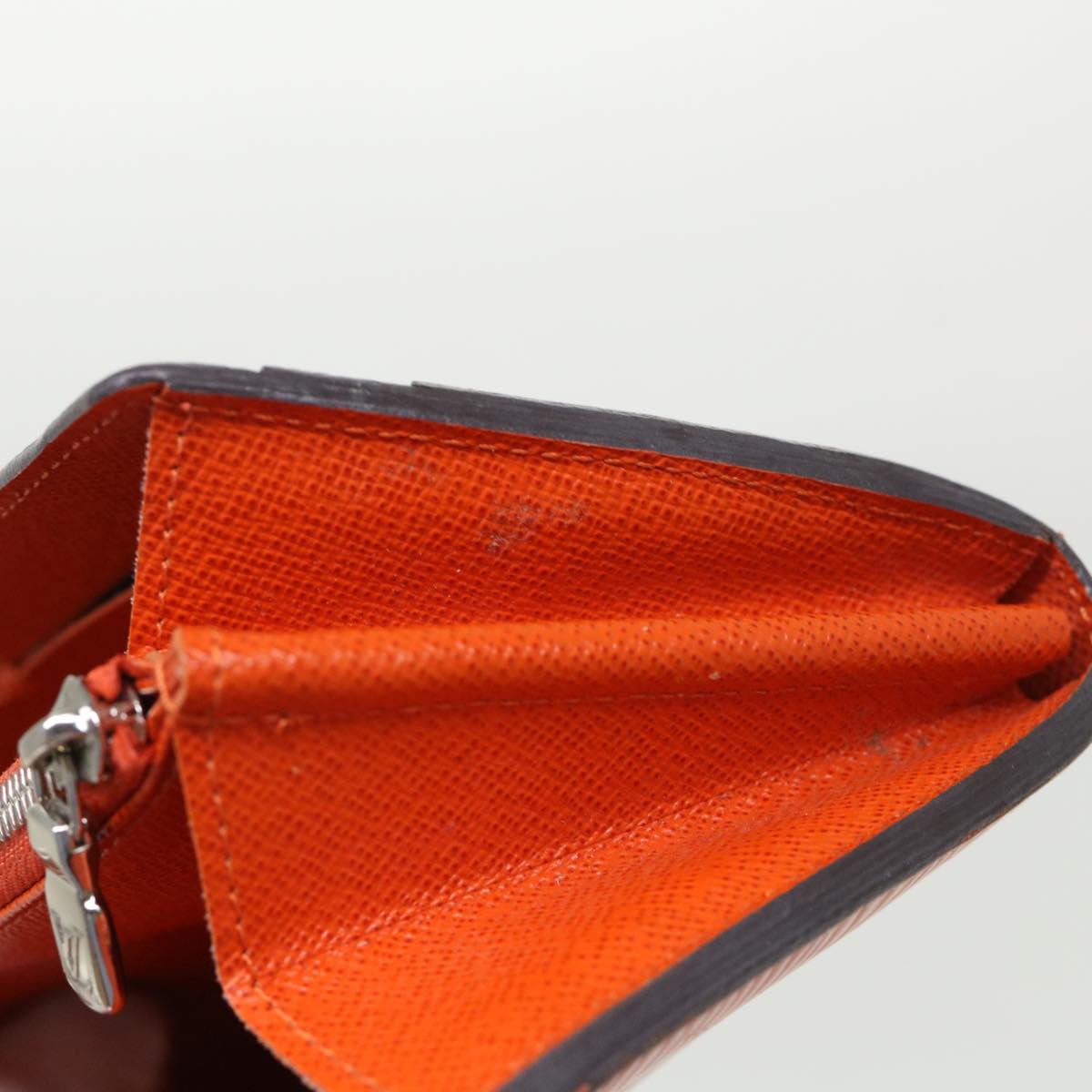 LOUIS VUITTON Epi Portefeuille Sarah Long Wallet Orange M60584 LV Auth 47252