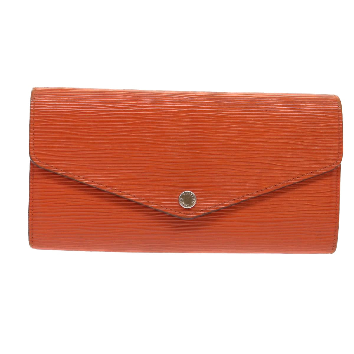 LOUIS VUITTON Epi Portefeuille Sarah Long Wallet Orange M60584 LV Auth 47252