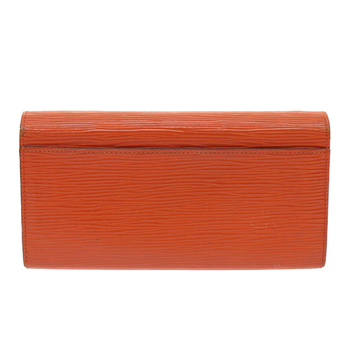 LOUIS VUITTON Epi Portefeuille Sarah Long Wallet Orange M60584 LV Auth 47252