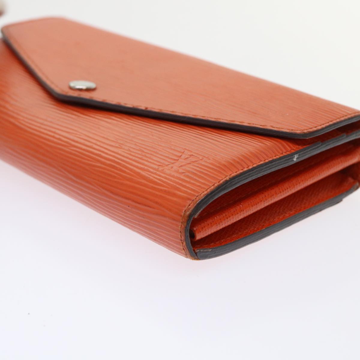 LOUIS VUITTON Epi Portefeuille Sarah Long Wallet Orange M60584 LV Auth 47252