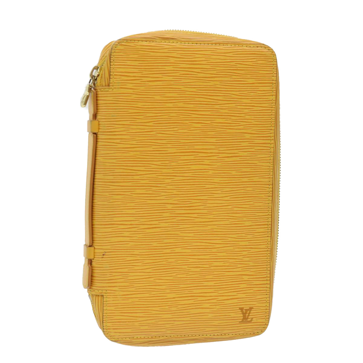 LOUIS VUITTON Epi Travel Case SPO Yellow LV Auth 47270