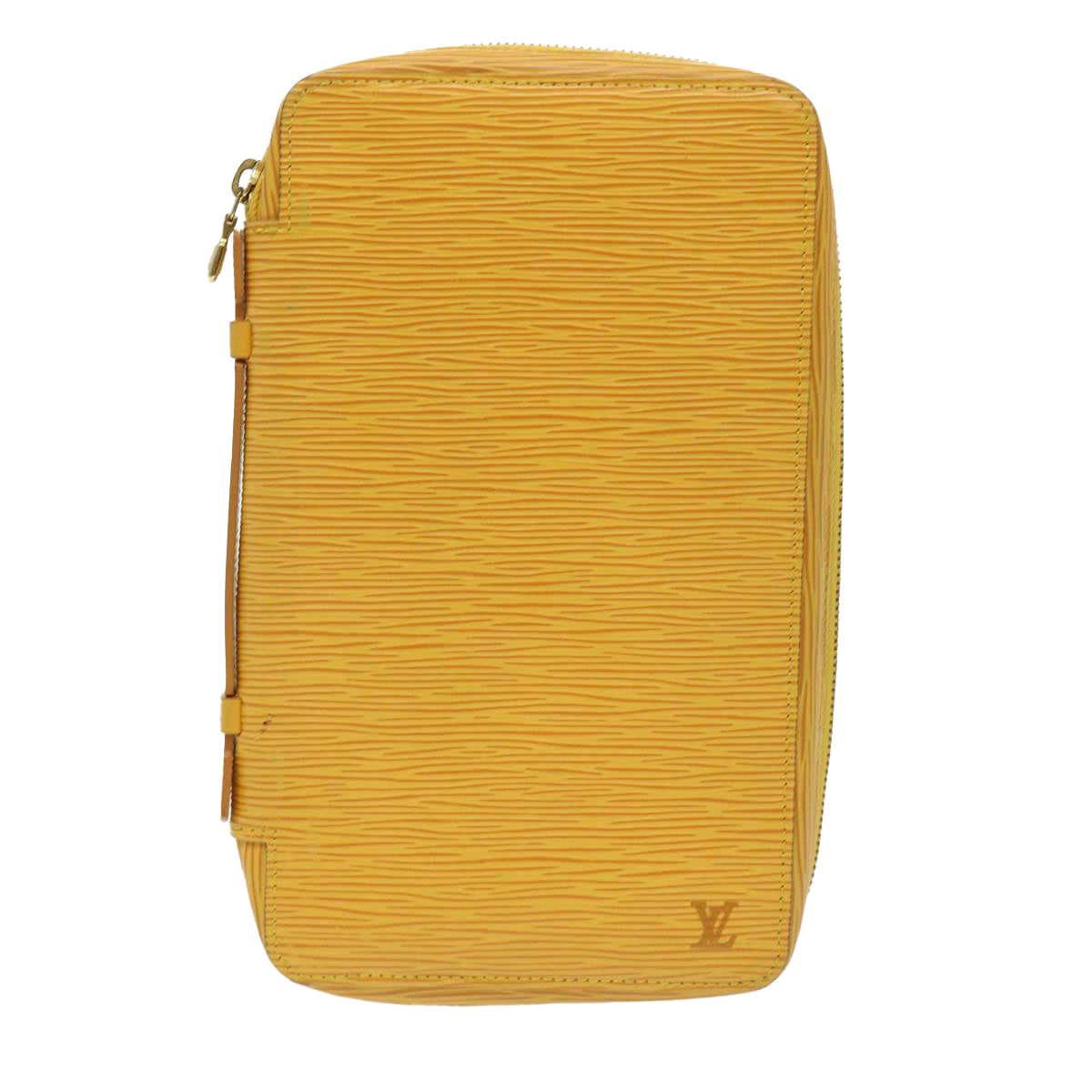 LOUIS VUITTON Epi Travel Case SPO Yellow LV Auth 47270