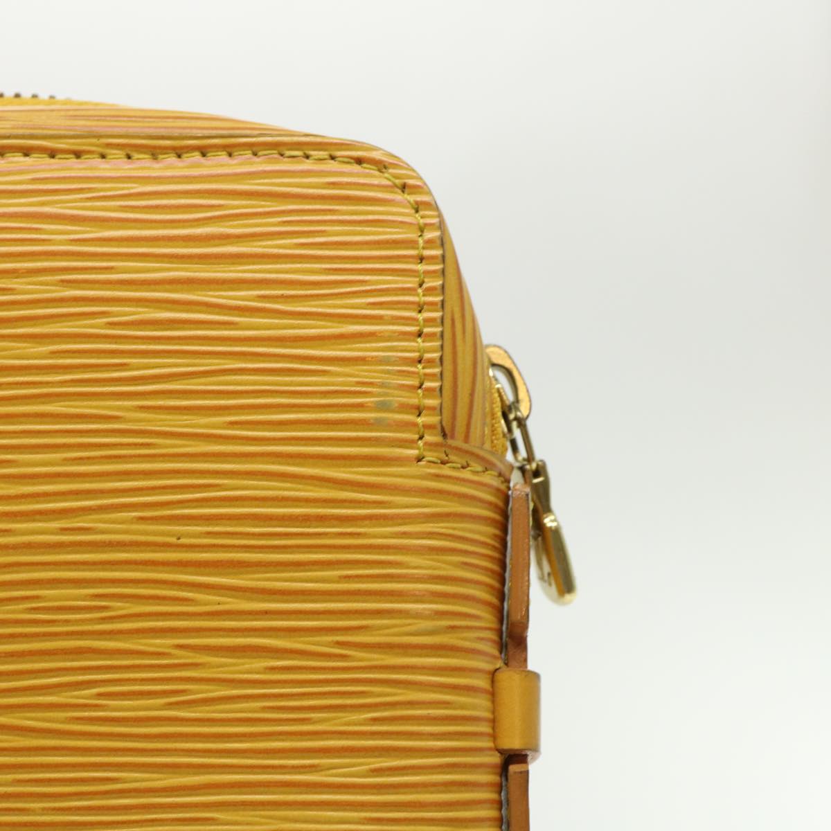 LOUIS VUITTON Epi Travel Case SPO Yellow LV Auth 47270