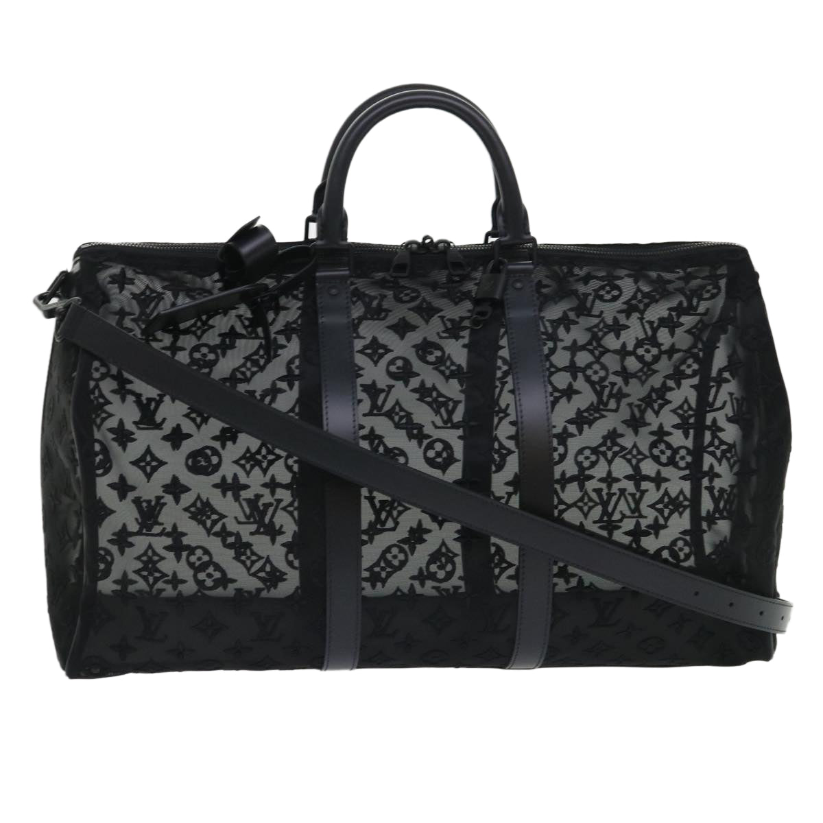 LOUIS VUITTON Monogram See Through Keepall Bandouliere 50 M53971 LV Auth 47400A