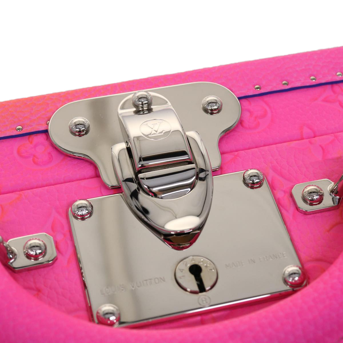 LOUIS VUITTON Monogram Taurillon Illusion Cotteville 40 Trunk M20477 Auth 47402SM
