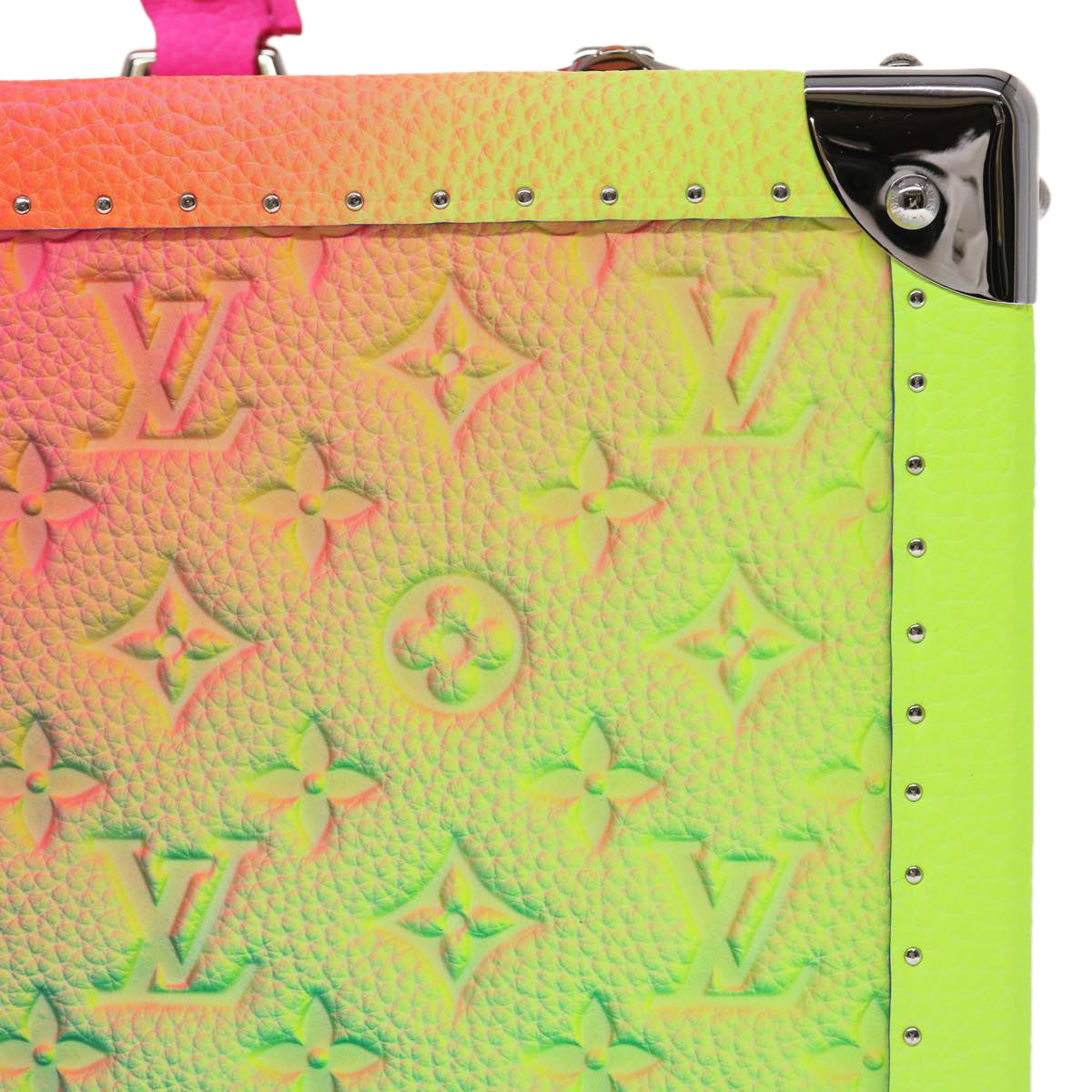 LOUIS VUITTON Monogram Taurillon Illusion Cotteville 40 Trunk M20477 Auth 47402SM