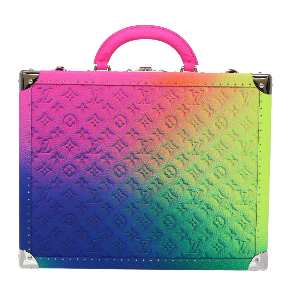 LOUIS VUITTON Monogram Taurillon Illusion Cotteville 40 Trunk M20477 Auth 47402SM