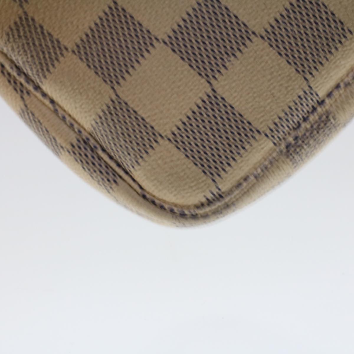 LOUIS VUITTON Damier Azur Mini Pochette Accessoires Pouch N58010 LV Auth 47426