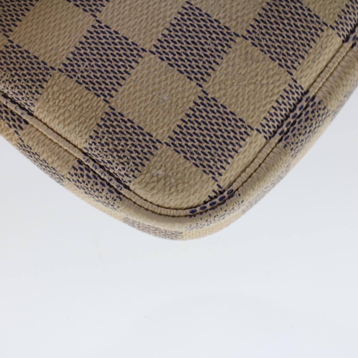 LOUIS VUITTON Damier Azur Mini Pochette Accessoires Pouch N58010 LV Auth 47426