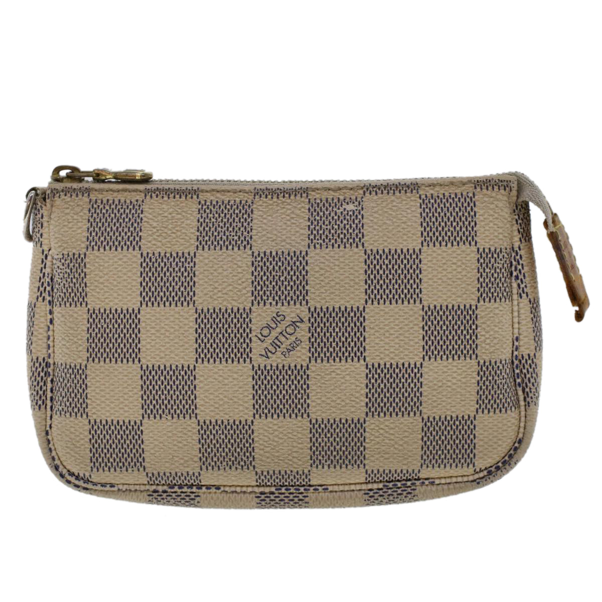 LOUIS VUITTON Damier Azur Mini Pochette Accessoires Pouch N58010 LV Auth 47426