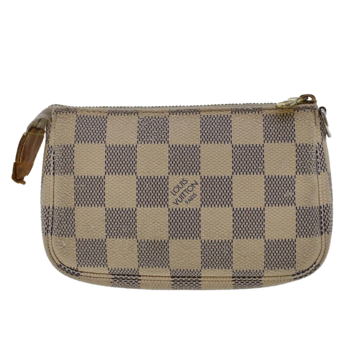 LOUIS VUITTON Damier Azur Mini Pochette Accessoires Pouch N58010 LV Auth 47426