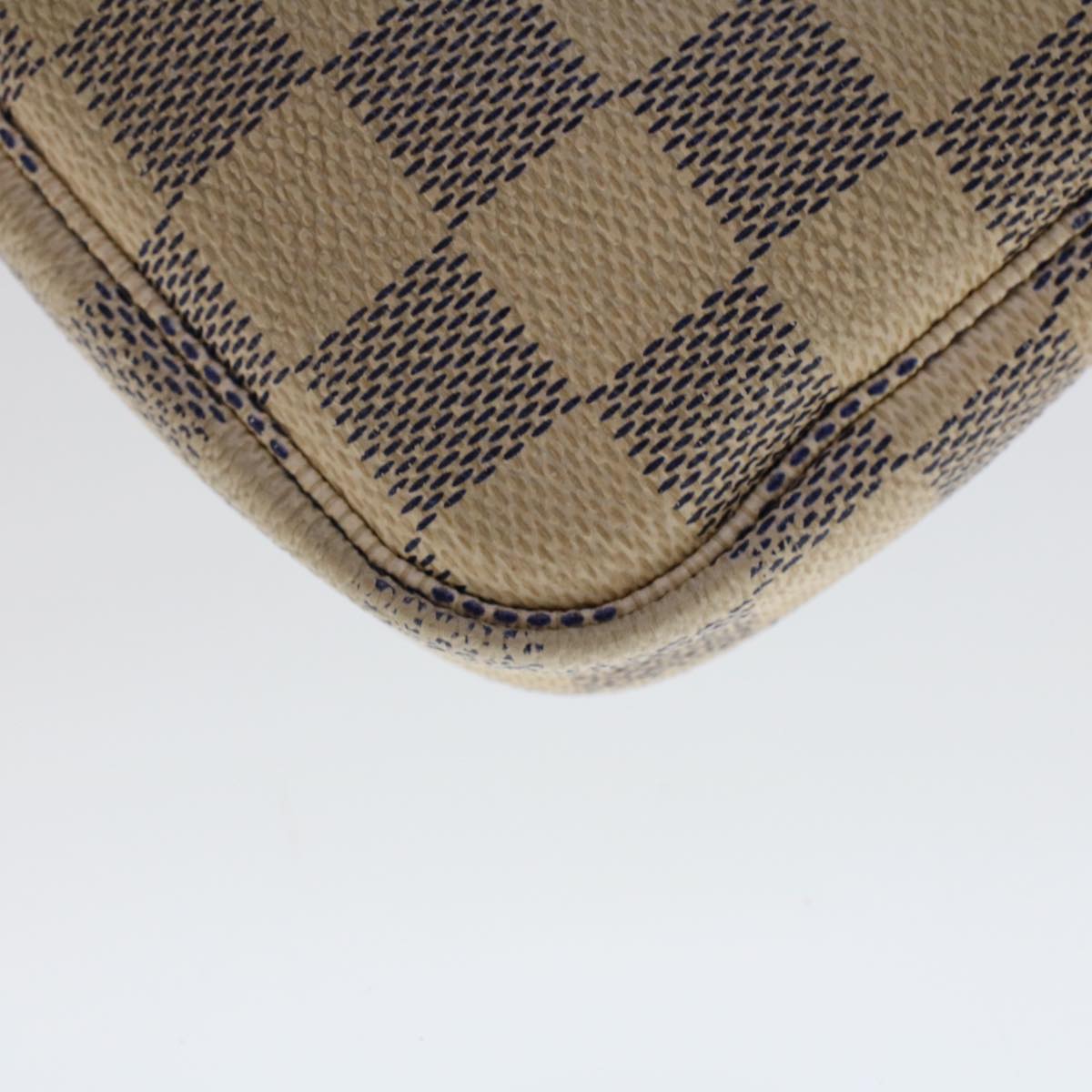 LOUIS VUITTON Damier Azur Mini Pochette Accessoires Pouch N58010 LV Auth 47426