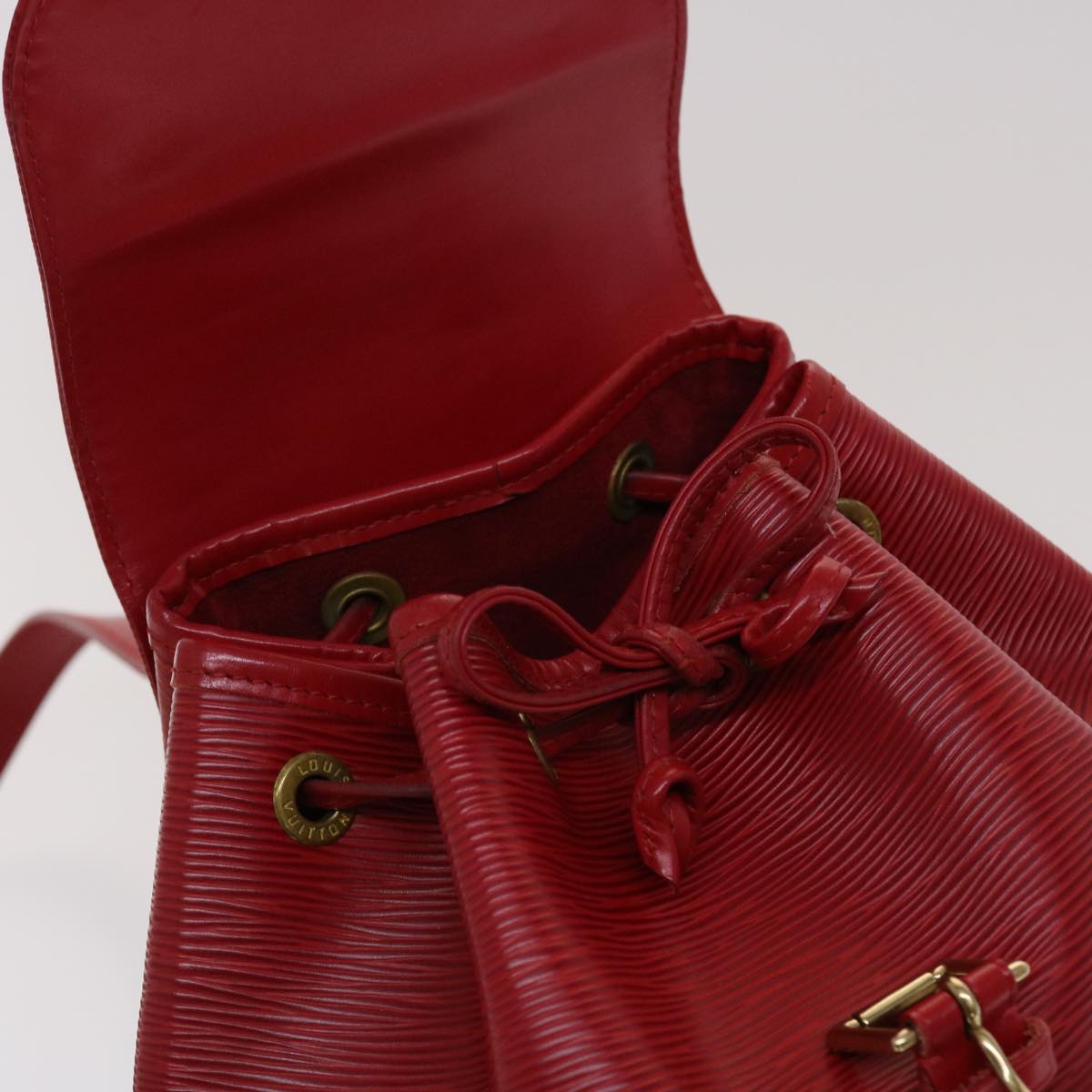 LOUIS VUITTON Epi Montsouris MM Backpack Monaco 700th Red LV Auth 47479