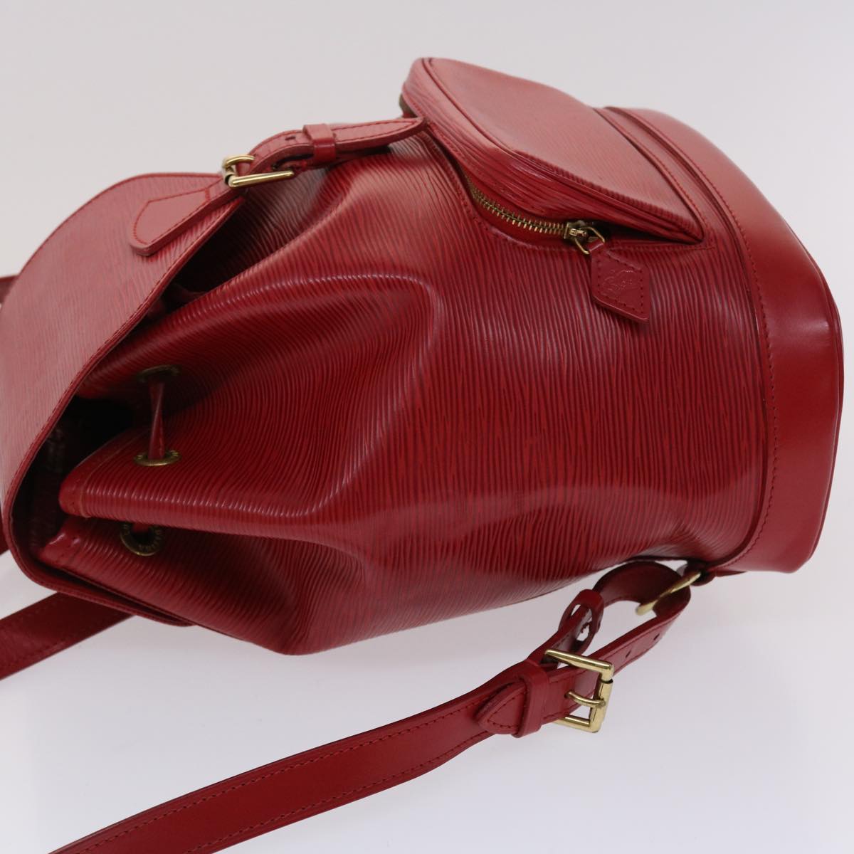 LOUIS VUITTON Epi Montsouris MM Backpack Monaco 700th Red LV Auth 47479