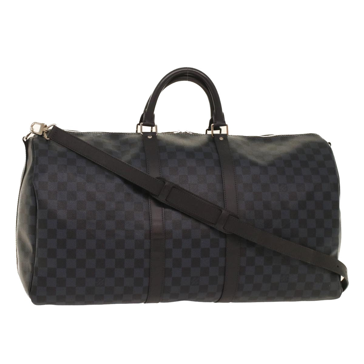 LOUIS VUITTON Damier Graphite Keepall Bandouliere 55 Bag N41413 LV Auth 47480A