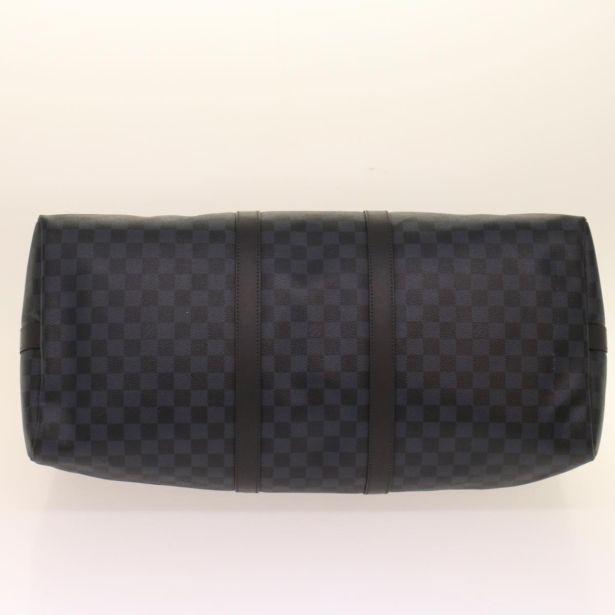 LOUIS VUITTON Damier Graphite Keepall Bandouliere 55 Bag N41413 LV Auth 47480A