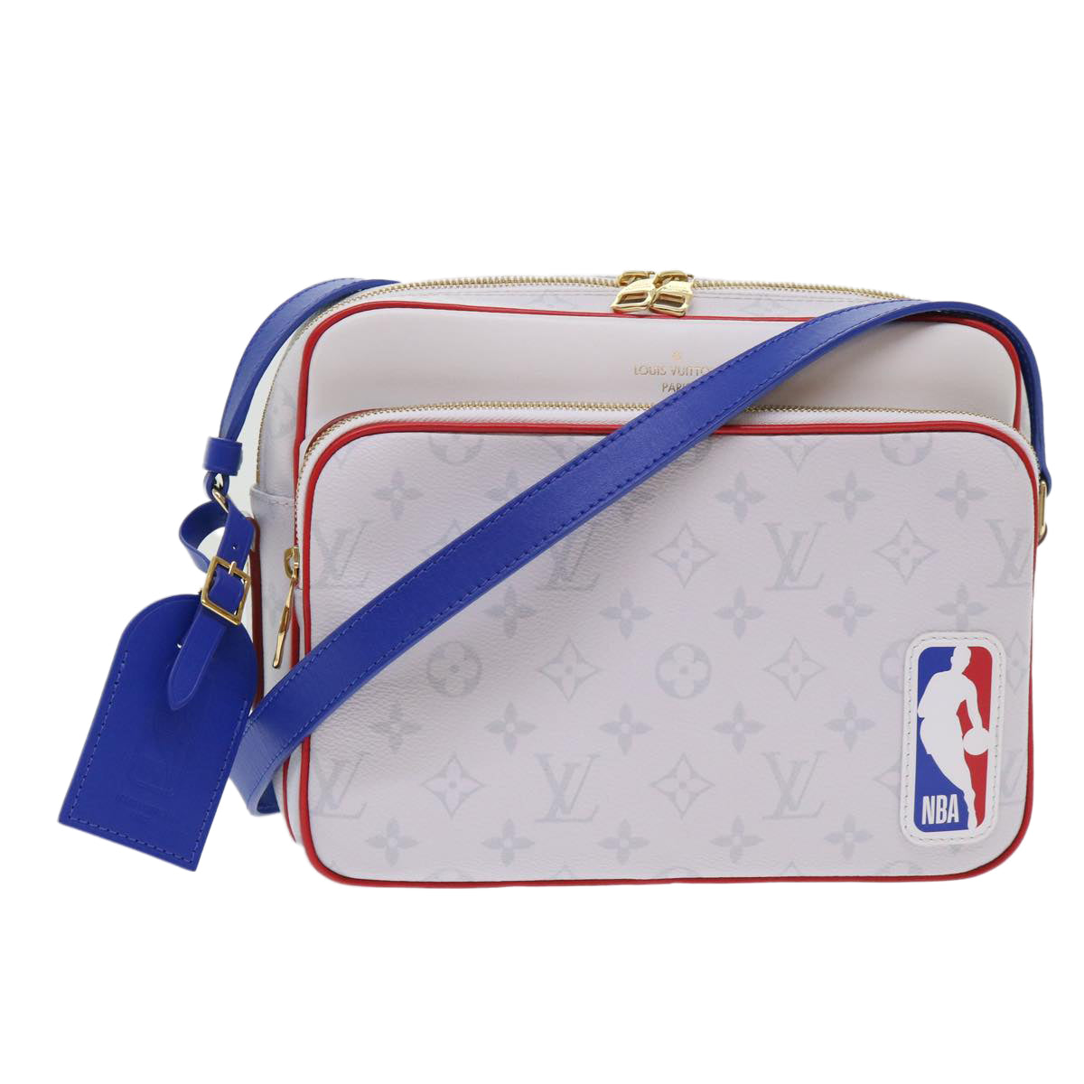LOUIS VUITTON Monogram Nile PM Shoulder Bag NBA White M45583 LV Auth 47492SM