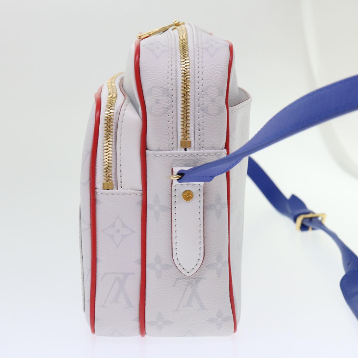 LOUIS VUITTON Monogram Nile PM Shoulder Bag NBA White M45583 LV Auth 47492SM