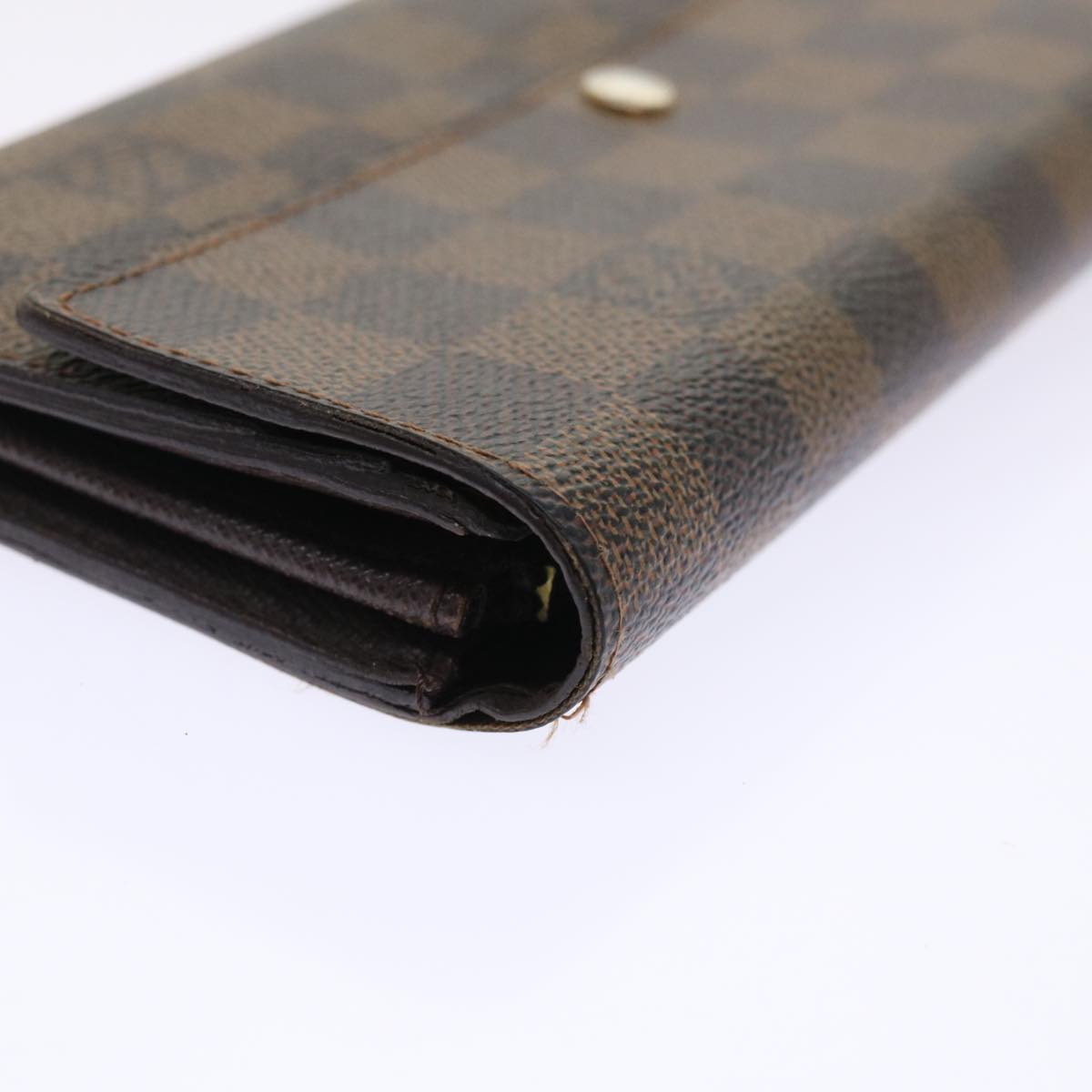 LOUIS VUITTON Damier Ebene Portefeuille Sarah Long Wallet N61734 LV Auth 47580