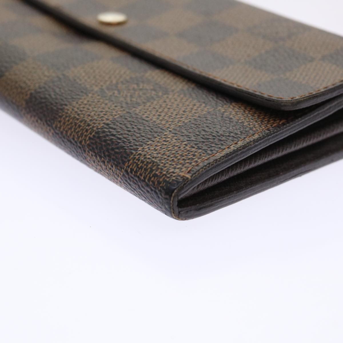 LOUIS VUITTON Damier Ebene Portefeuille Sarah Long Wallet N61734 LV Auth 47580