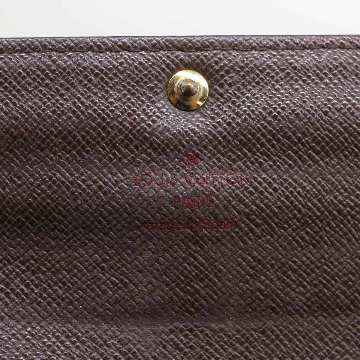 LOUIS VUITTON Damier Ebene Portefeuille Sarah Long Wallet N61734 LV Auth 47580