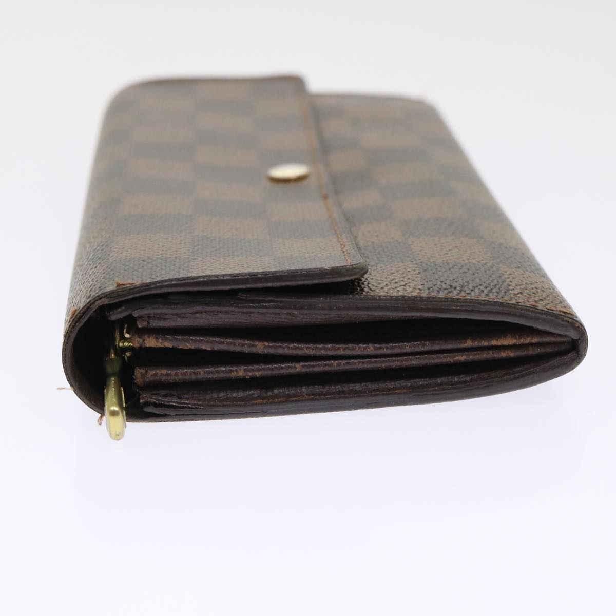 LOUIS VUITTON Damier Ebene Portefeuille Sarah Long Wallet N61734 LV Auth 47580