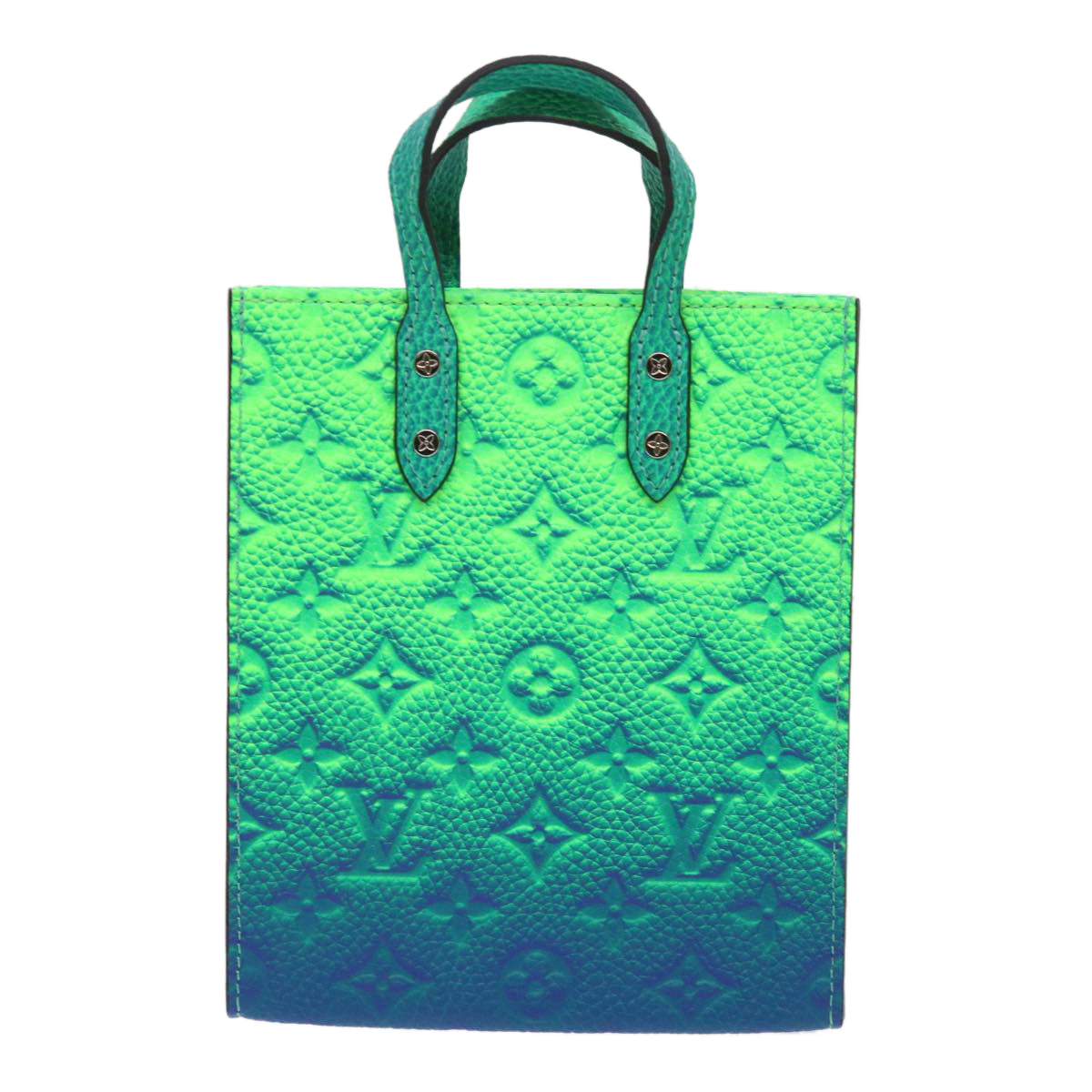 LOUIS VUITTON Monogram Taurillon Illusion Sac Plat XS Bag M81221 LV Auth 47623SM