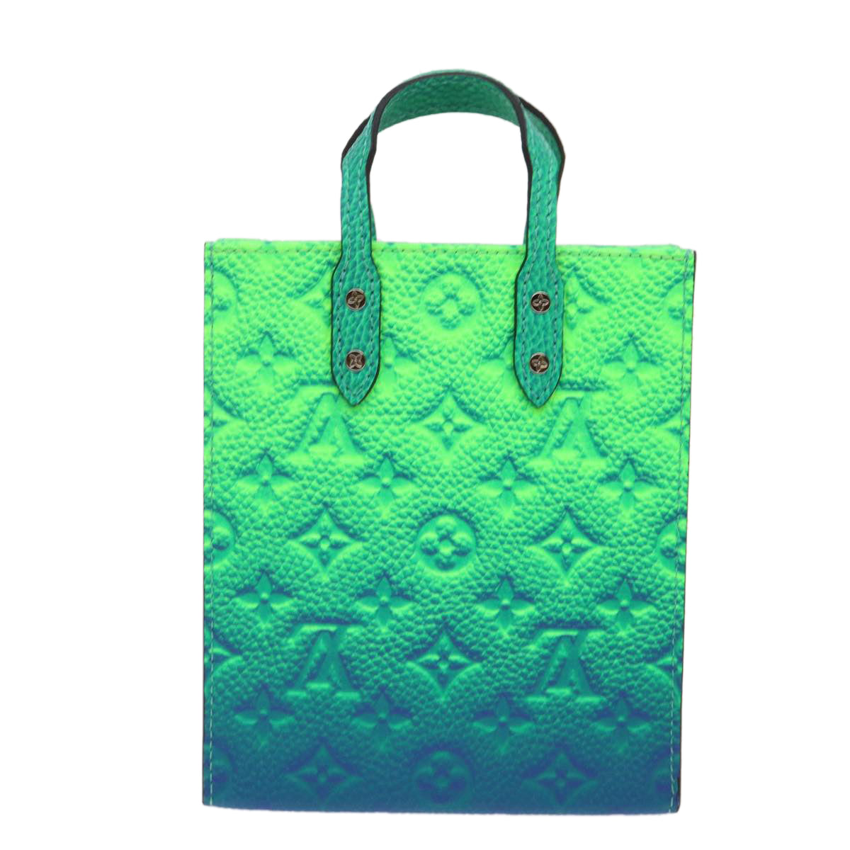 LOUIS VUITTON Monogram Taurillon Illusion Sac Plat XS Bag M81221 LV Auth 47623SM