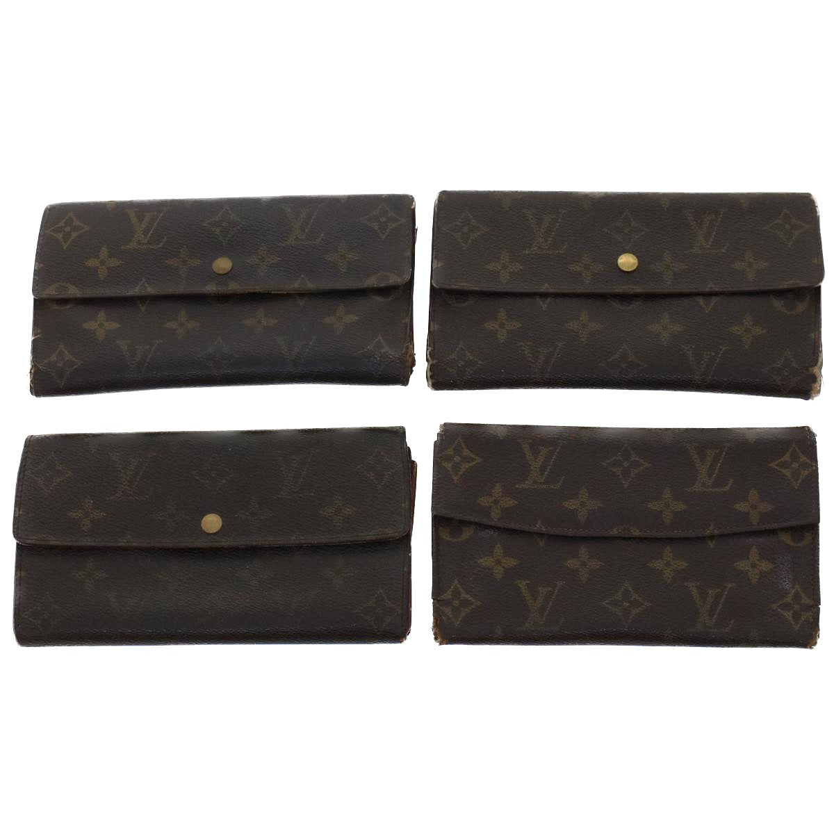 LOUIS VUITTON Monogram Wallet 4Set LV Auth 47793