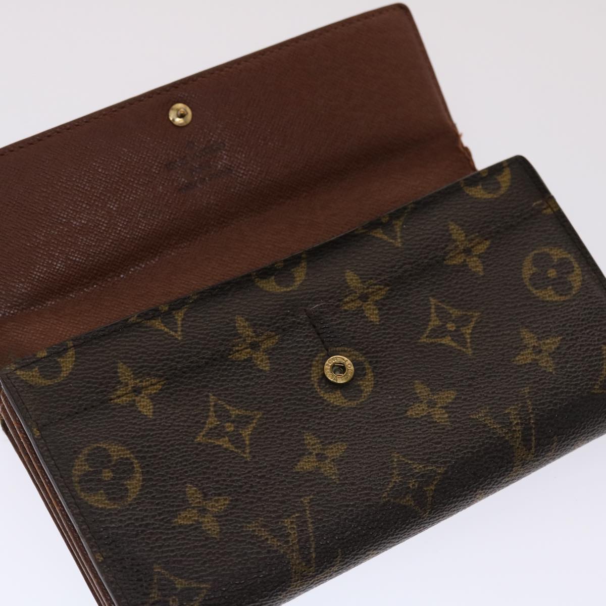 LOUIS VUITTON Monogram Portefeuille Sarah Long Wallet M62137 LV Auth 47807