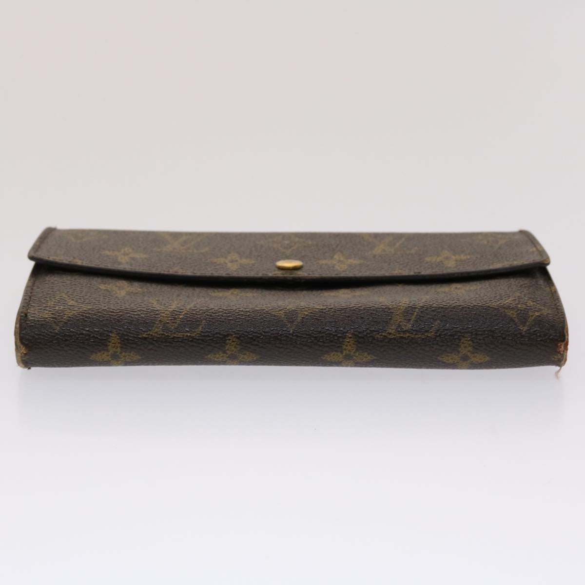 LOUIS VUITTON Monogram Portefeuille Sarah Long Wallet M62137 LV Auth 47807