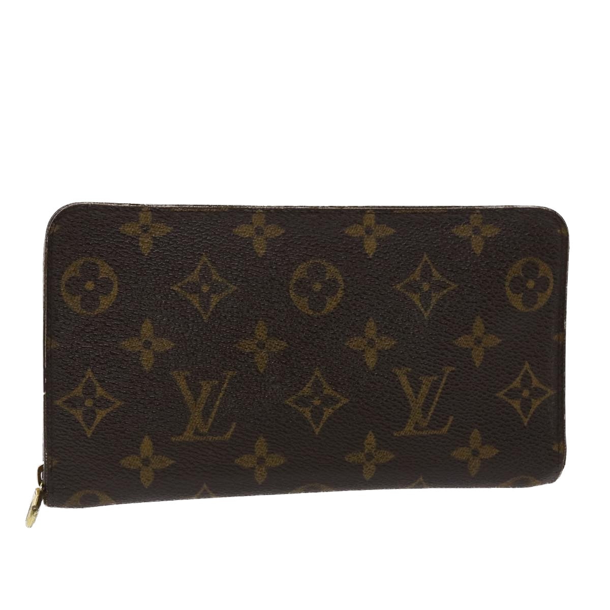 LOUIS VUITTON Monogram Porte Monnaie Zip Long Wallet M61727 LV Auth 47808