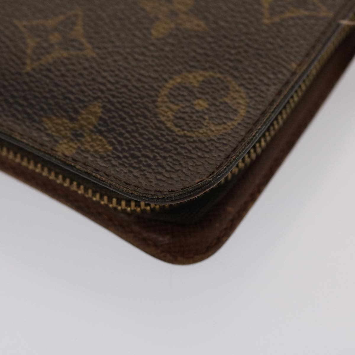 LOUIS VUITTON Monogram Porte Monnaie Zip Long Wallet M61727 LV Auth 47808