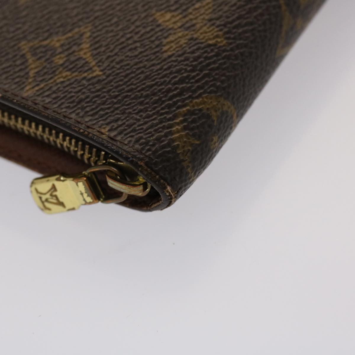 LOUIS VUITTON Monogram Porte Monnaie Zip Long Wallet M61727 LV Auth 47808