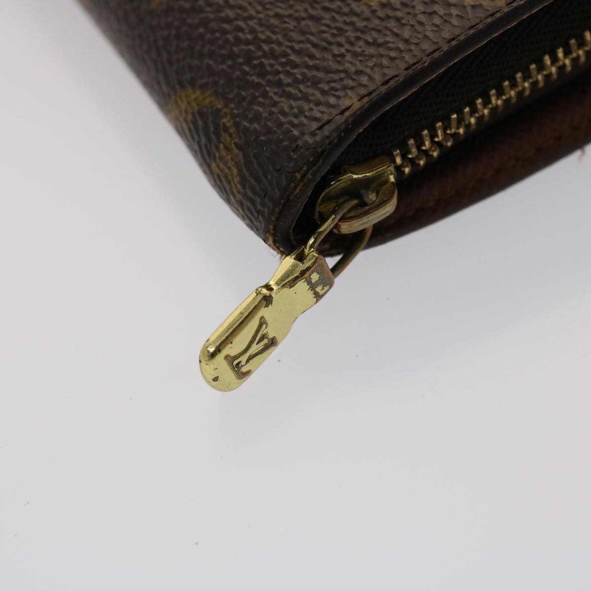 LOUIS VUITTON Monogram Porte Monnaie Zip Long Wallet M61727 LV Auth 47808