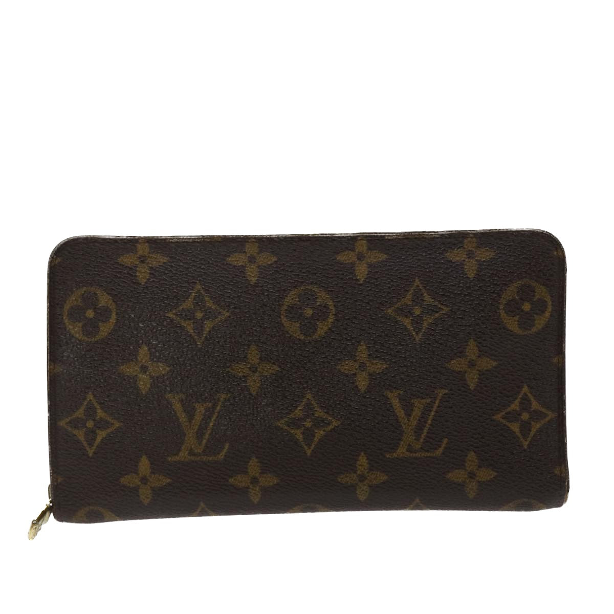 LOUIS VUITTON Monogram Porte Monnaie Zip Long Wallet M61727 LV Auth 47808