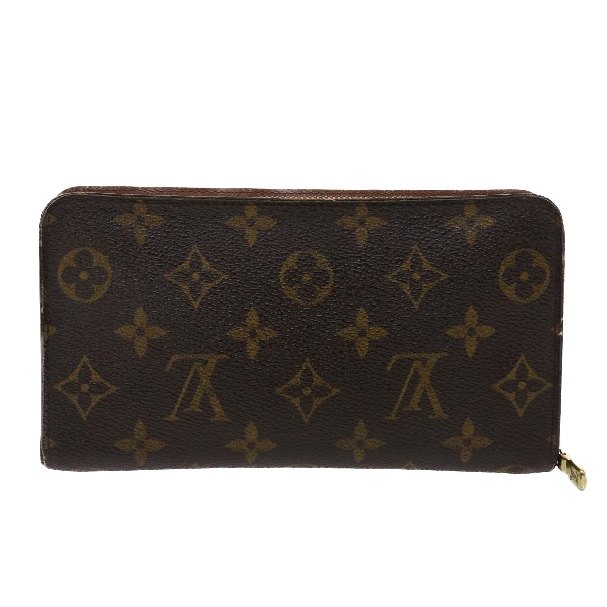 LOUIS VUITTON Monogram Porte Monnaie Zip Long Wallet M61727 LV Auth 47808