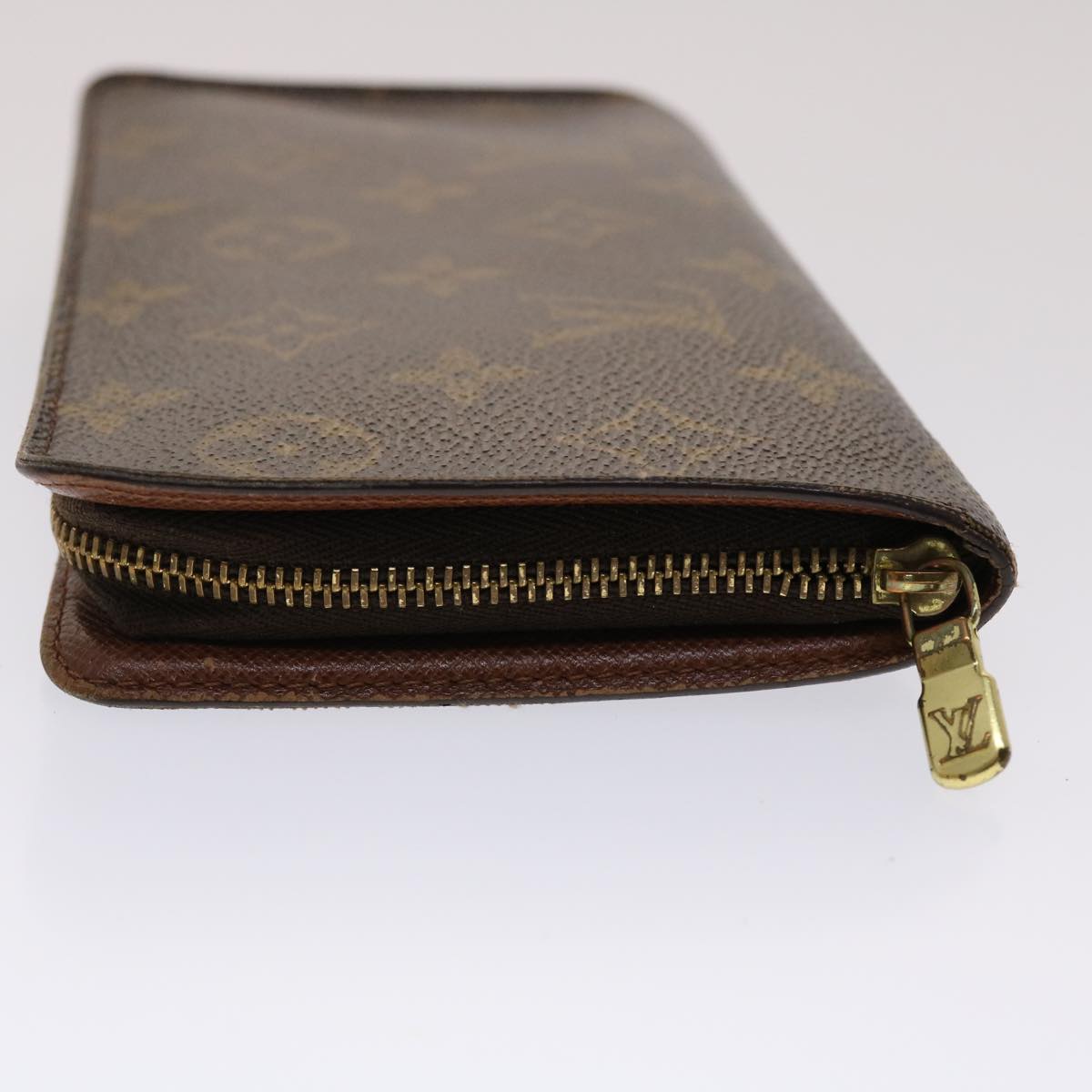 LOUIS VUITTON Monogram Porte Monnaie Zip Long Wallet M61727 LV Auth 47808