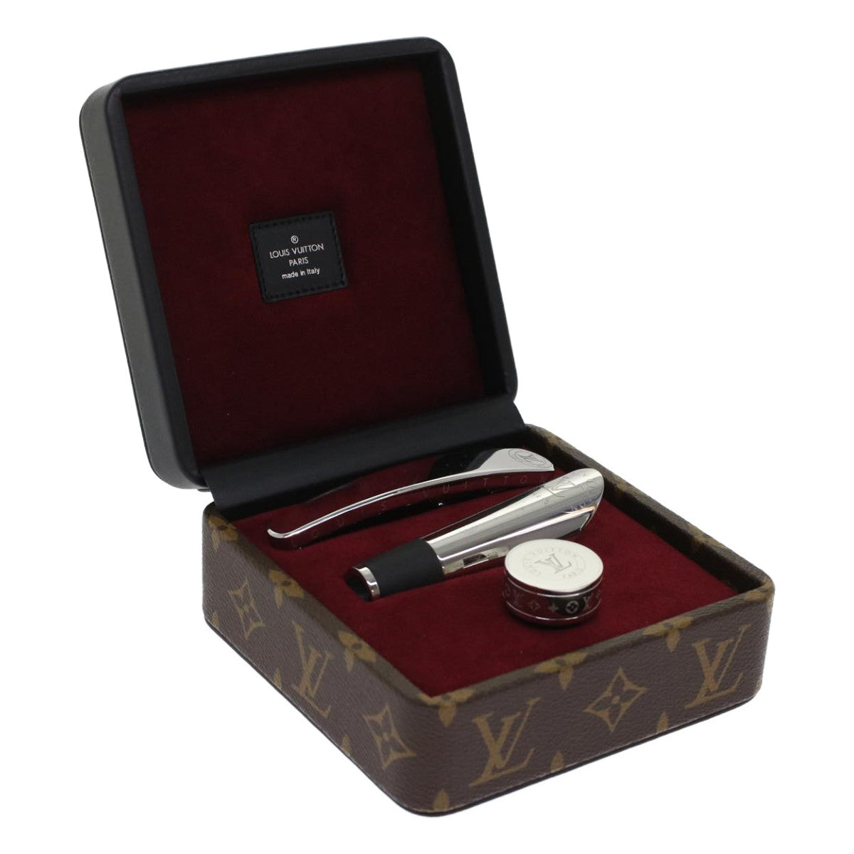 LOUIS VUITTON Monogram Wine Opener Set Kit Unology Toma GI0798 LV Auth 47821A