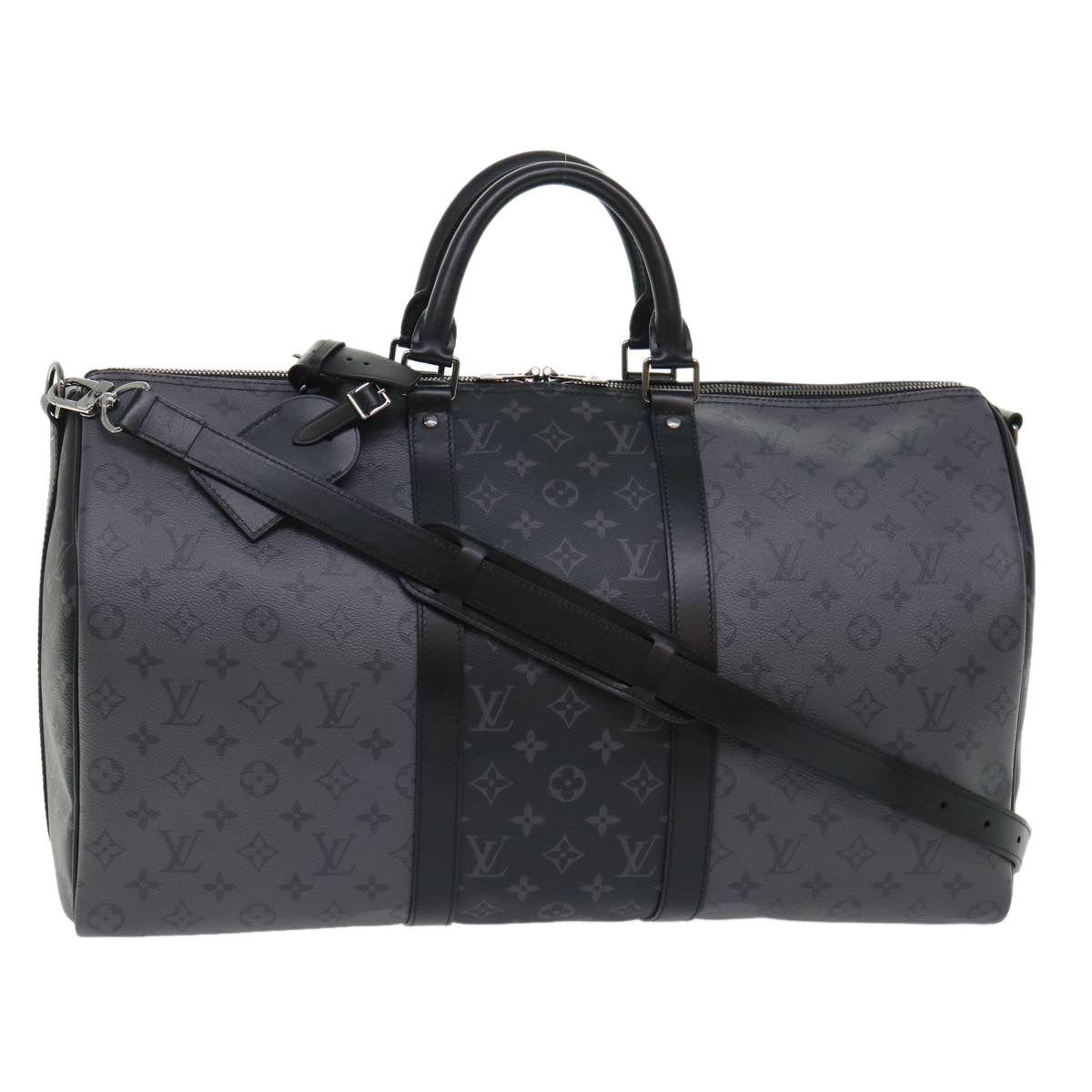 LOUIS VUITTON Eclipse Reverse Keepall Bandouliere 50 Bag M45392 LV Auth 47830A