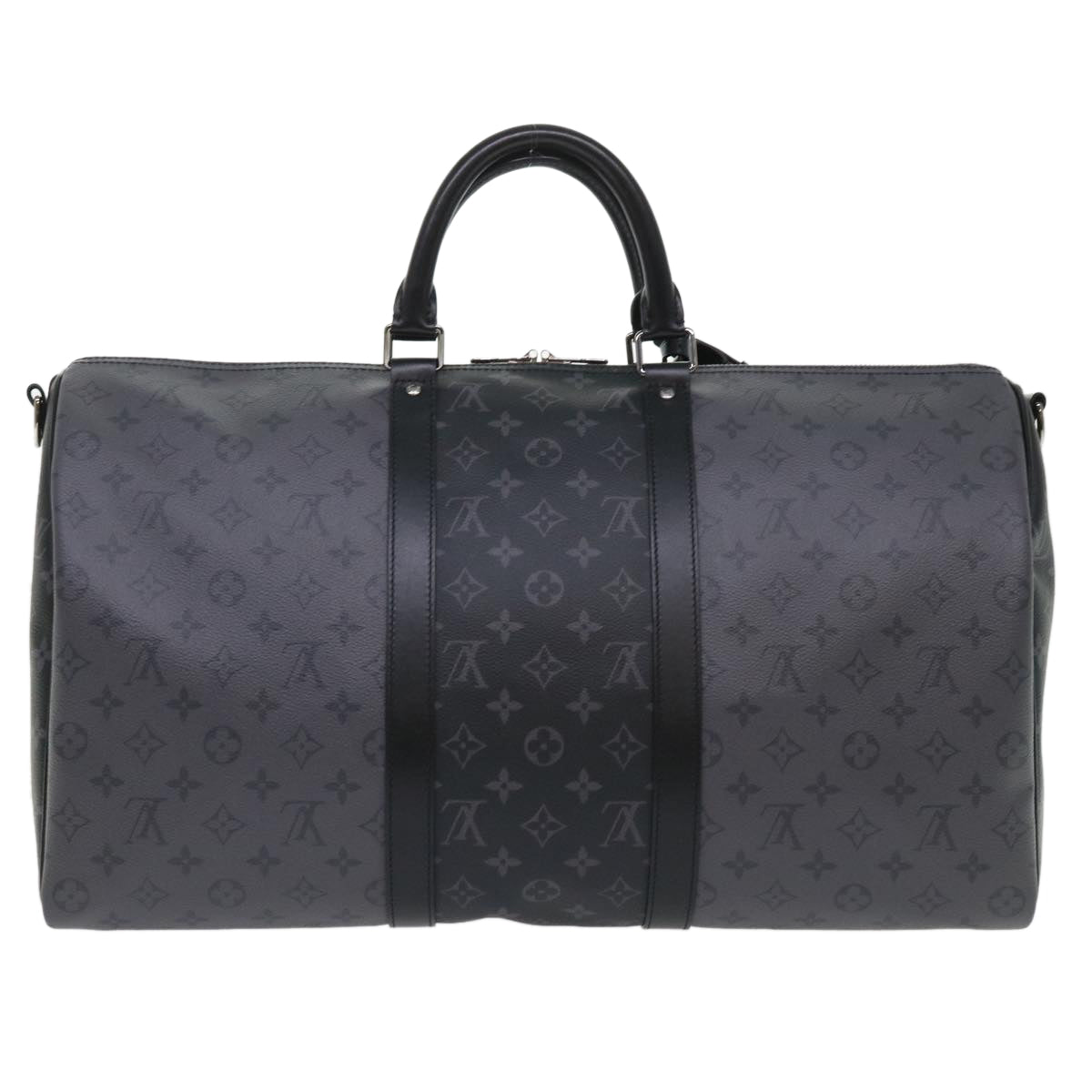 LOUIS VUITTON Eclipse Reverse Keepall Bandouliere 50 Bag M45392 LV Auth 47830A