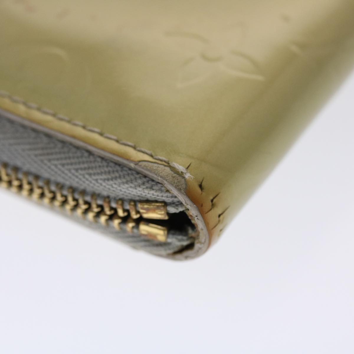 LOUIS VUITTON Monogram Vernis Eldridge Long Wallet Gris M91158 LV Auth 47876