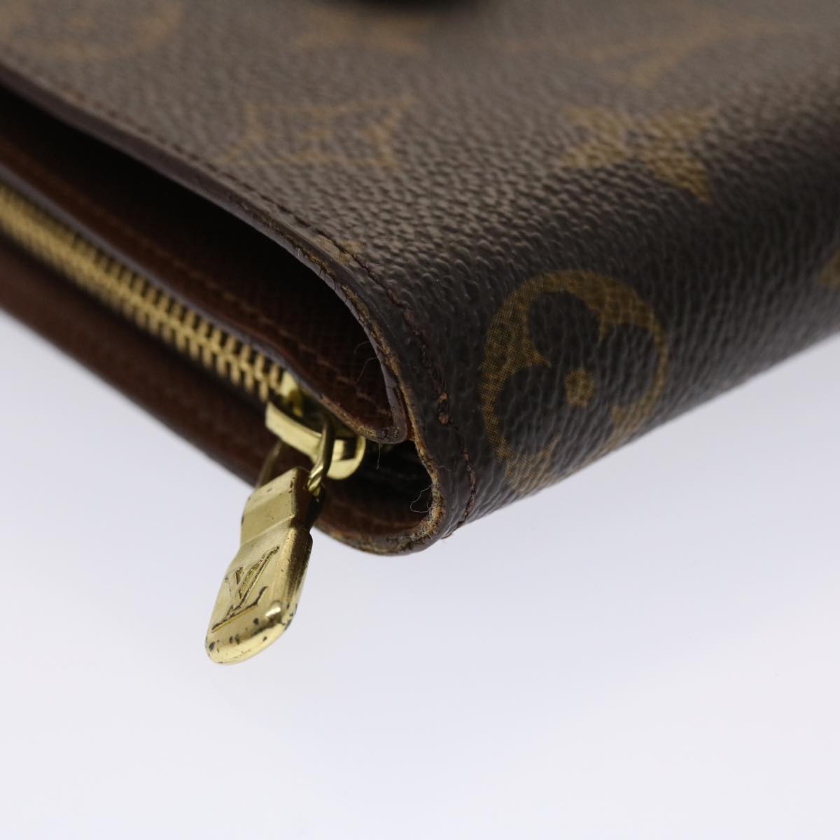 LOUIS VUITTON Monogram Compact Zip Wallet M61667 LV Auth 47877