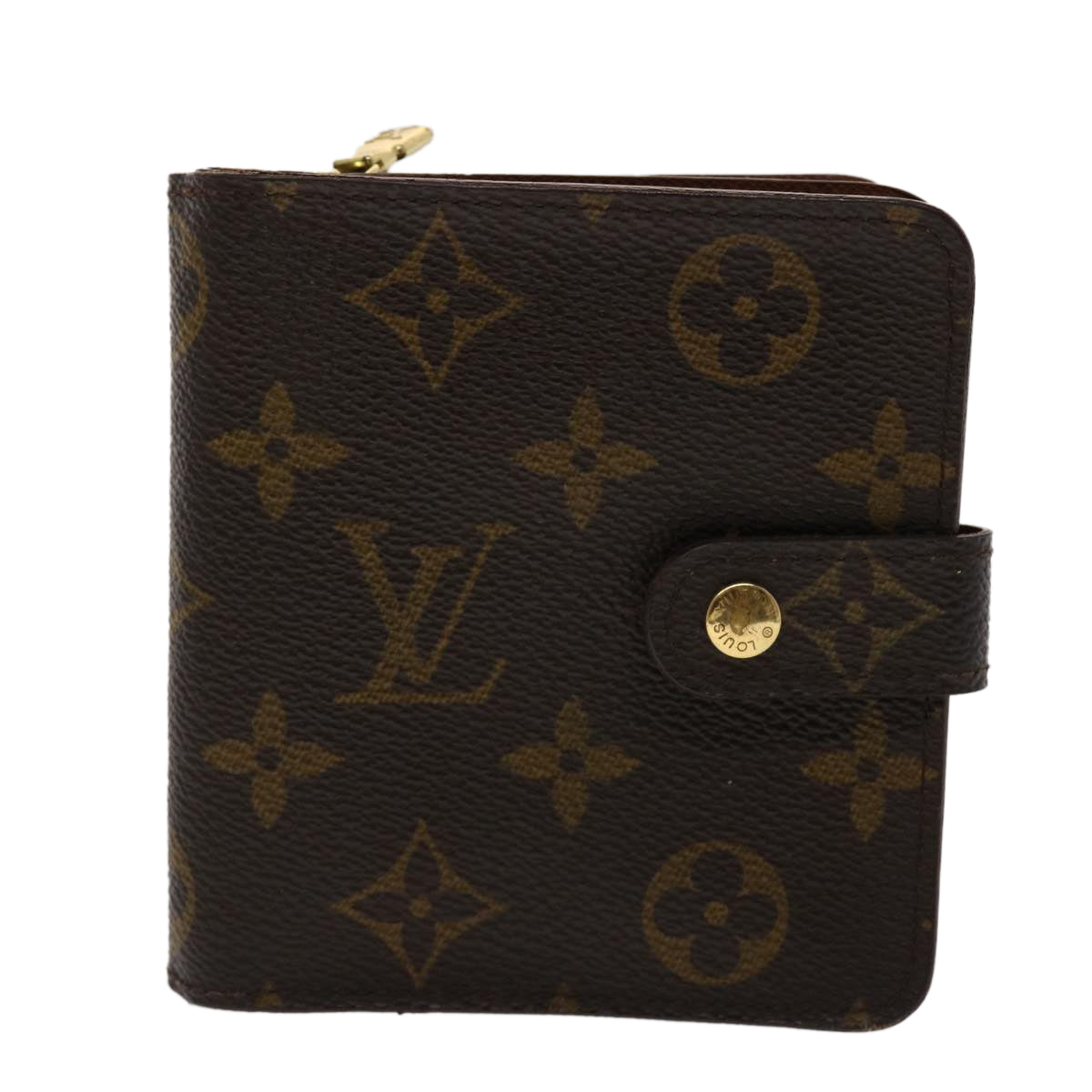 LOUIS VUITTON Monogram Compact Zip Wallet M61667 LV Auth 47877